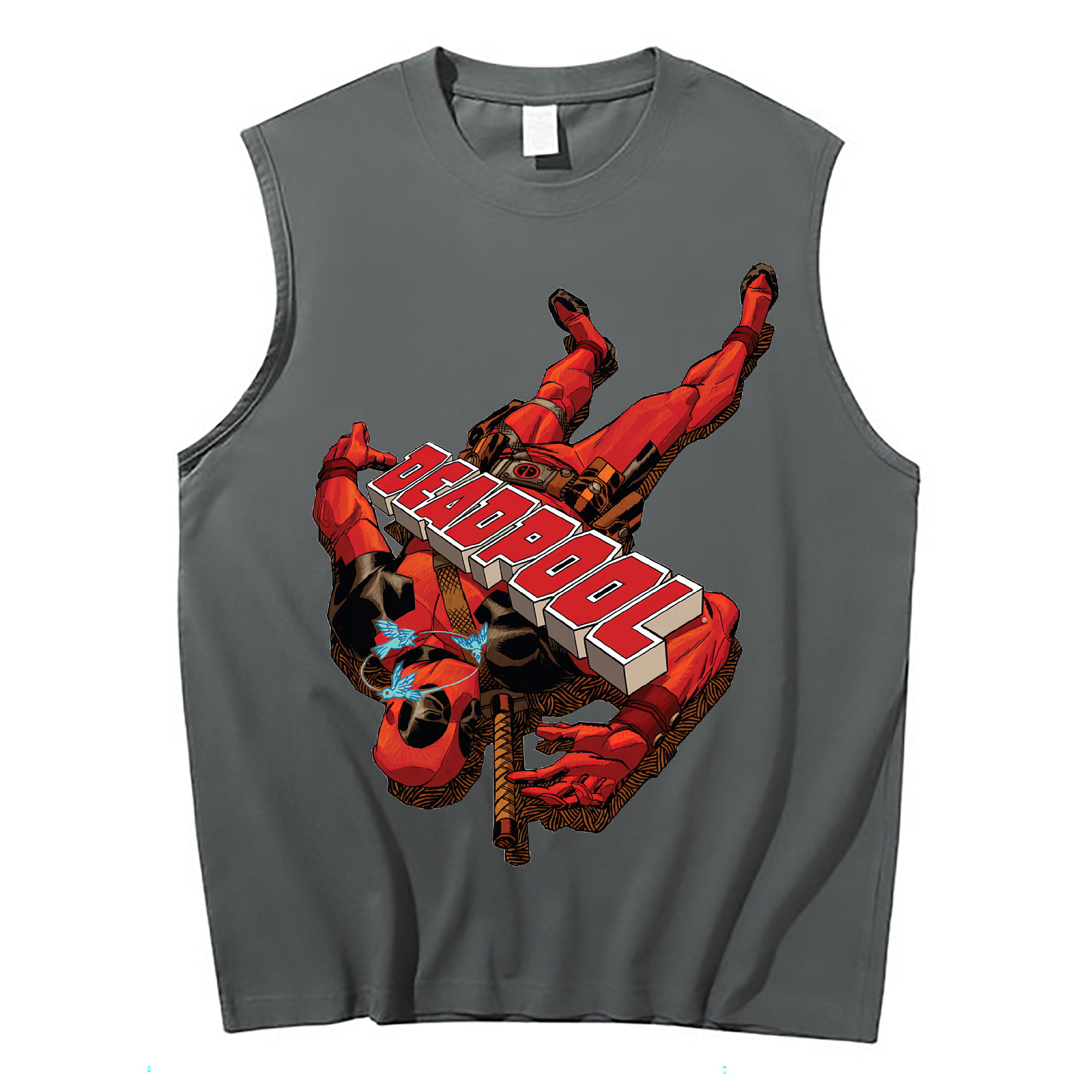 （画像用） Deadpool デッドプール コットン100％タンクトップ（フロントプリント）